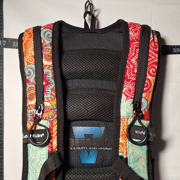 Vibedration Hydration Backpack w/o bladder - turquoise/orange pattern - … main image 6